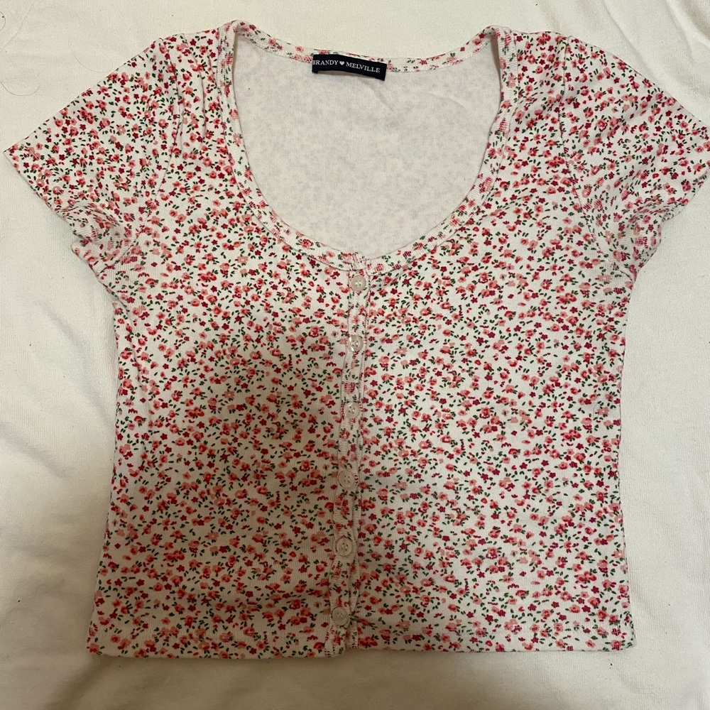 Brandy Melville red floral zelly